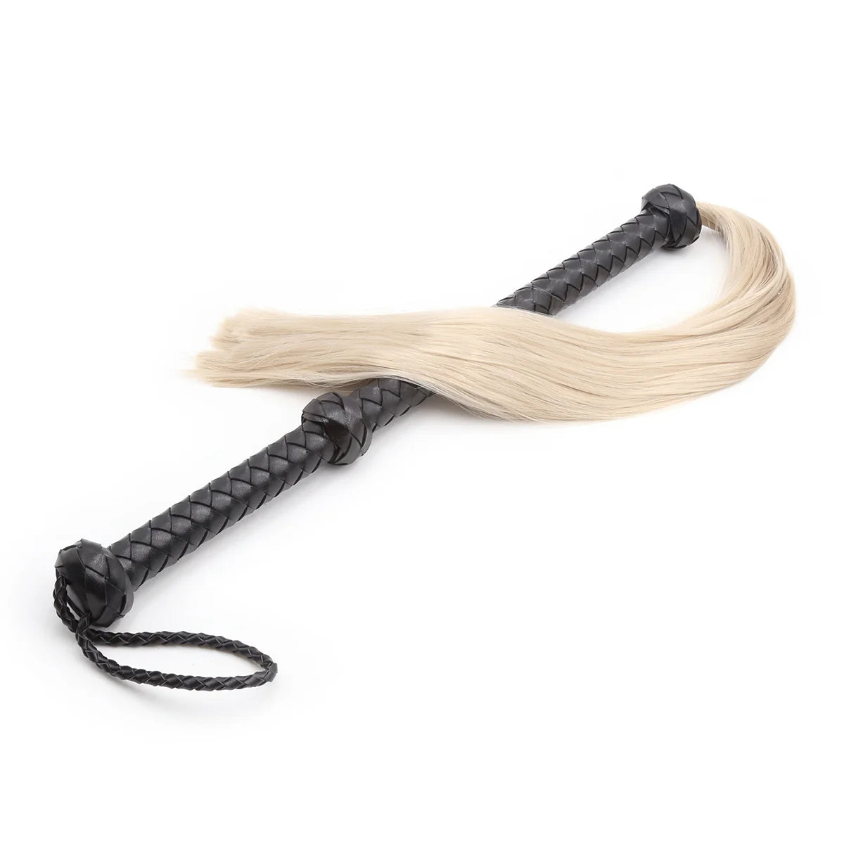 Extra Long Handle Ponytail Tassel BDSM Floggers