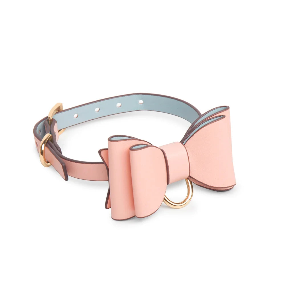 Leather BDSM Bowtie Choker for Sensual Play