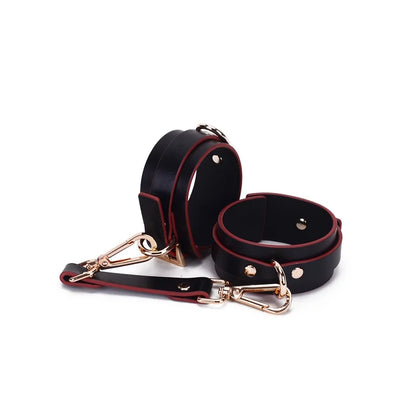 Black Leather BDSM Bondage Gear with Bunny Ears