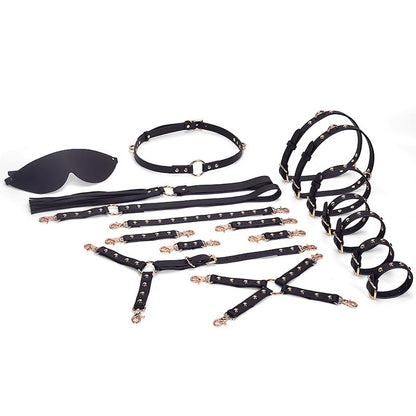 15-Piece Leather Bondage Kit-BDSM Kit