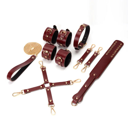 Burgundy Beginner Bondage Set-BDSM Kit