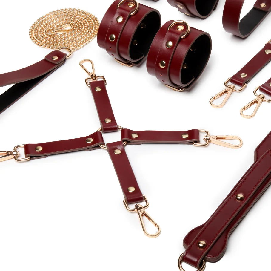 Burgundy Beginner Bondage Set-BDSM Kit