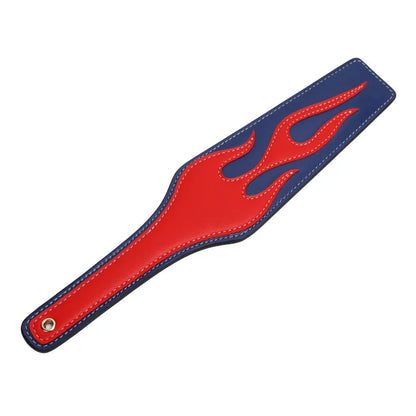 Vintage Leather Flame Spanking Paddles