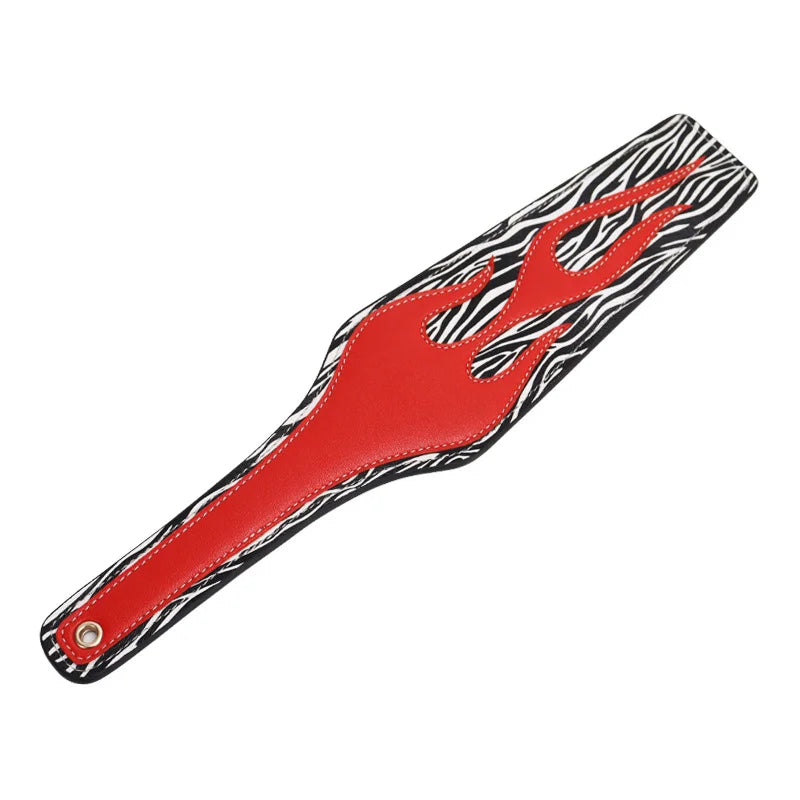 Vintage Leather Flame Spanking Paddles