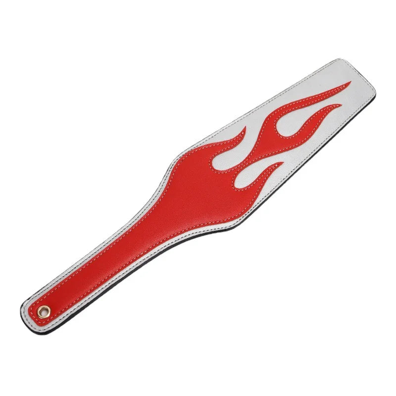 Vintage Leather Flame Spanking Paddles
