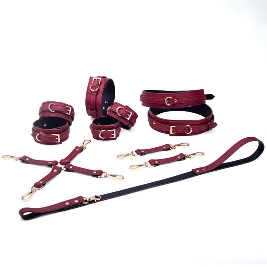 Handcrafted Leather Bondage Set-BDSM Kit