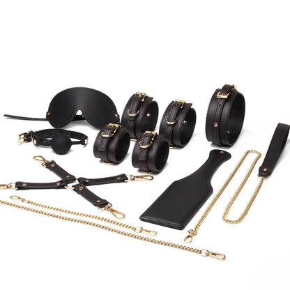 10-Piece Male BDSM Bondage Kit with Bag