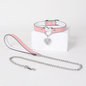 Heart Pendant Leather BDSM Choker for Romantic Play