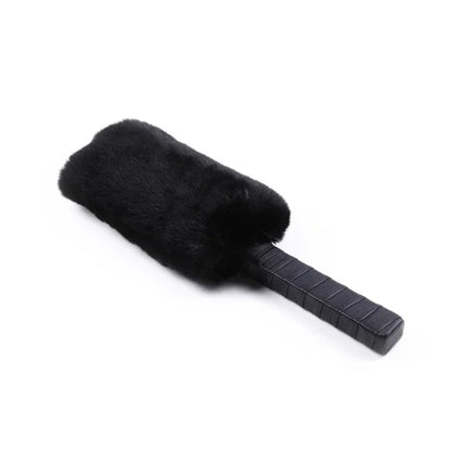 Leather Handle with Plush Gentle Impact Paddle for Soft Touch