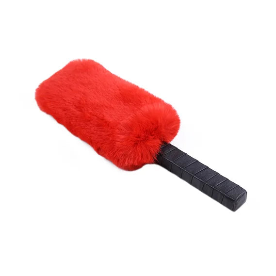 Leather Handle with Plush Gentle Impact Paddle for Soft Touch