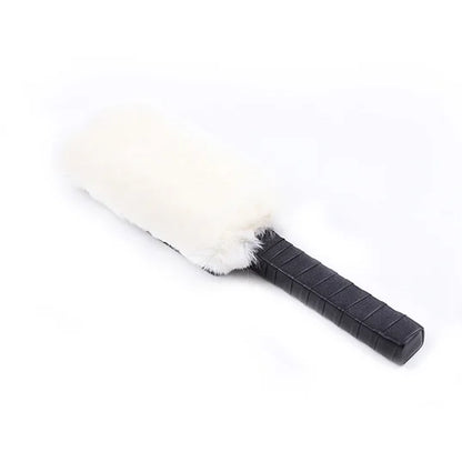 Leather Handle with Plush Gentle Impact Paddle for Soft Touch