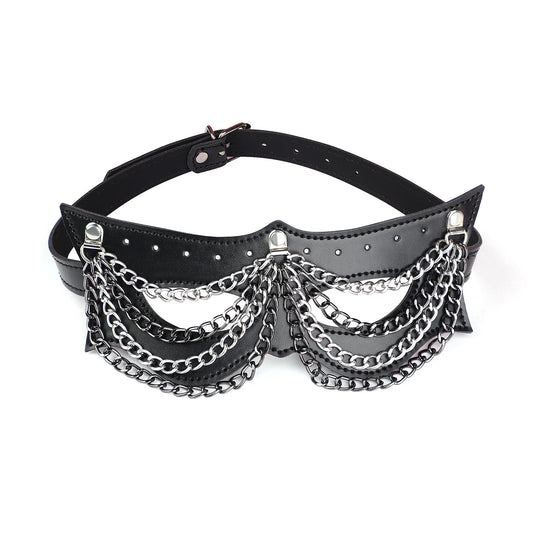 Luxurious Mask with Metal Chain Mystery BDSM