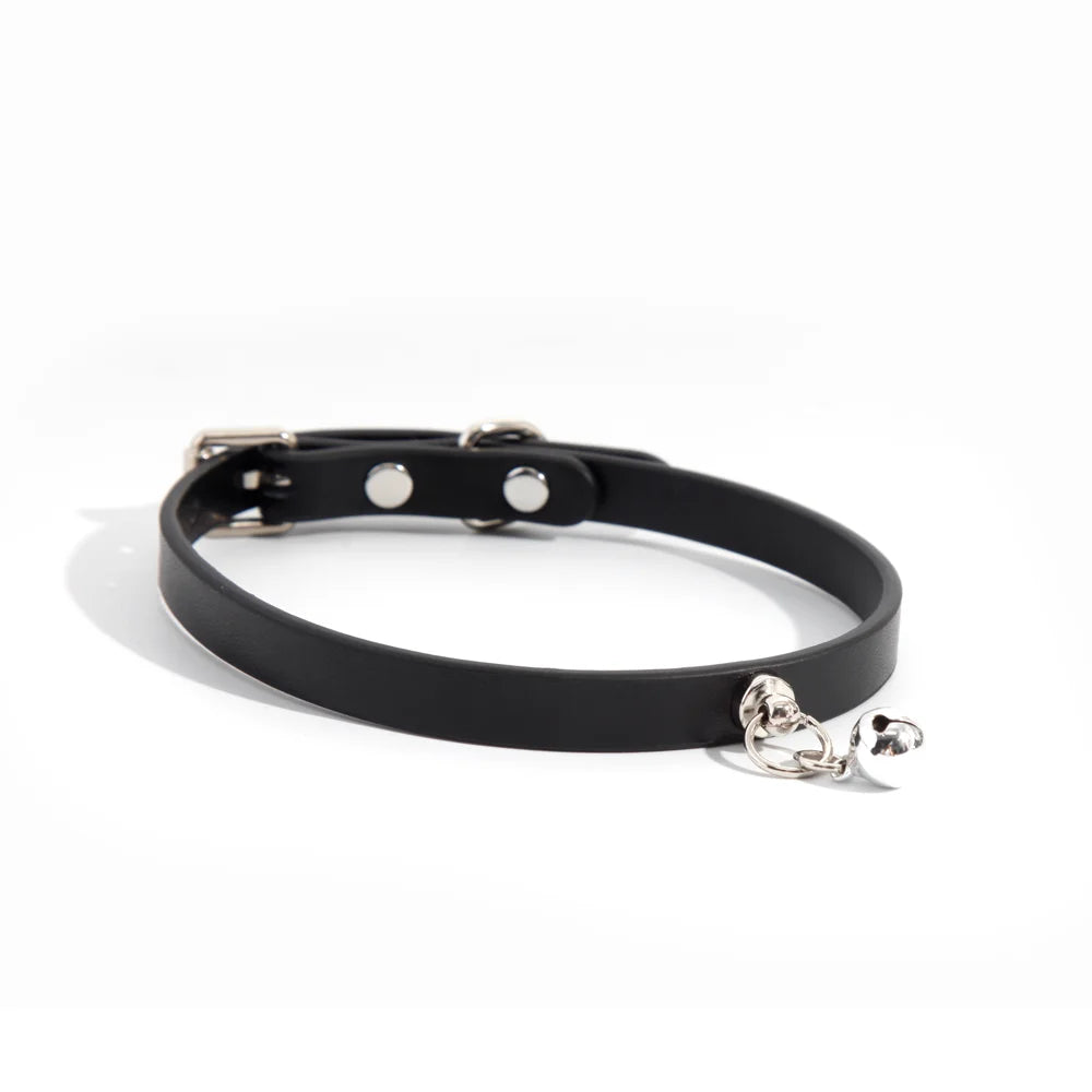 Minimalist Bell Leather BDSM Choker