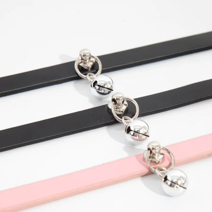 Minimalist Bell Leather BDSM Choker