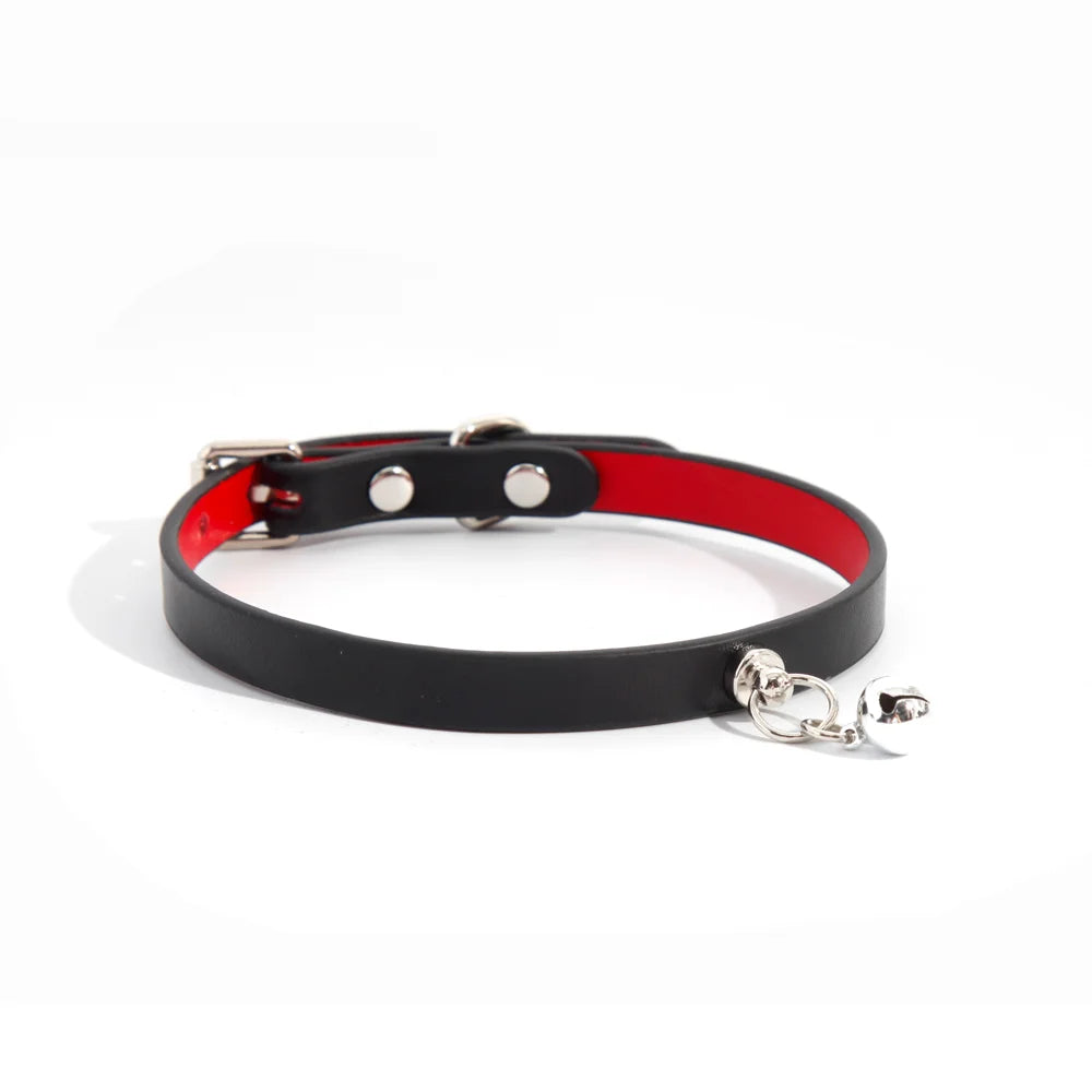 Minimalist Bell Leather BDSM Choker