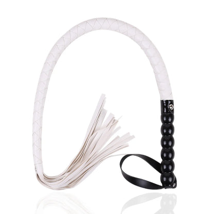 BDSM Multicolor Beaded Handle Woven Long Snake Whip