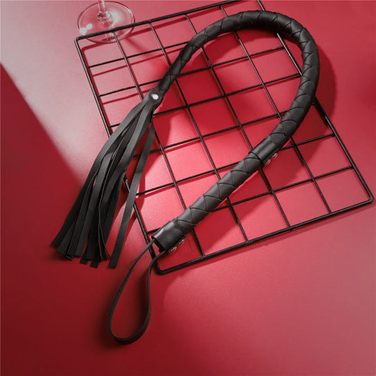 Mysterious Black Woven Long Snake BDSM Spanking Whip