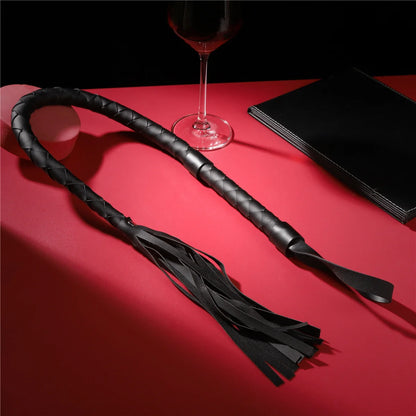 Mysterious Black Woven Long Snake BDSM Spanking Whip