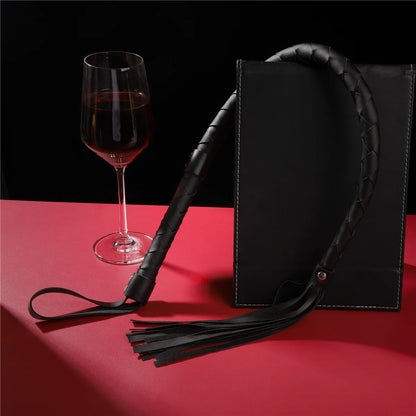 Mysterious Black Woven Long Snake BDSM Spanking Whip