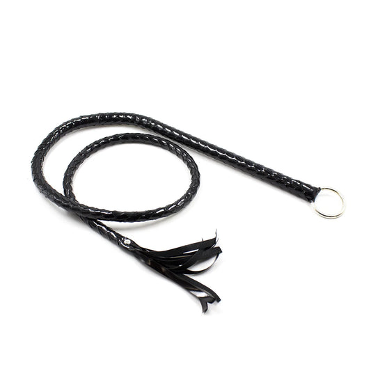 Super Long Lacquered Woven BDSM Snake Whip for Spanking