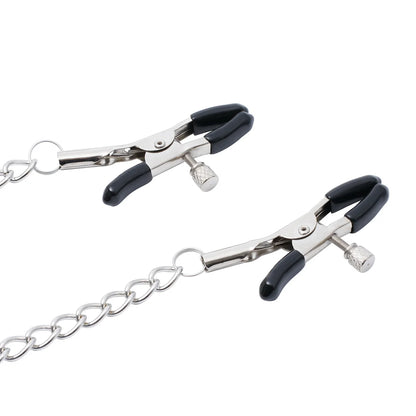 Letter Metal Chain Nipple Clamps BDSM Accessory