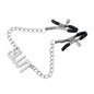 Letter Metal Chain Nipple Clamps BDSM Accessory