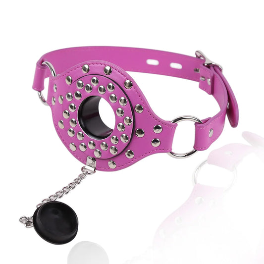 Pet Play Punk Studded Plug BDSM Muzzle