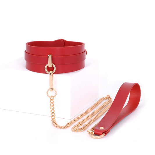 Pink Pearl Leather BDSM Collars