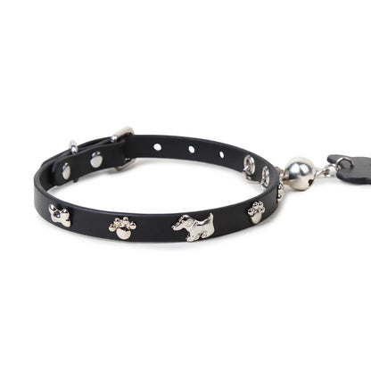 Leather Punk Bone BDSM Choker for Advanced Players