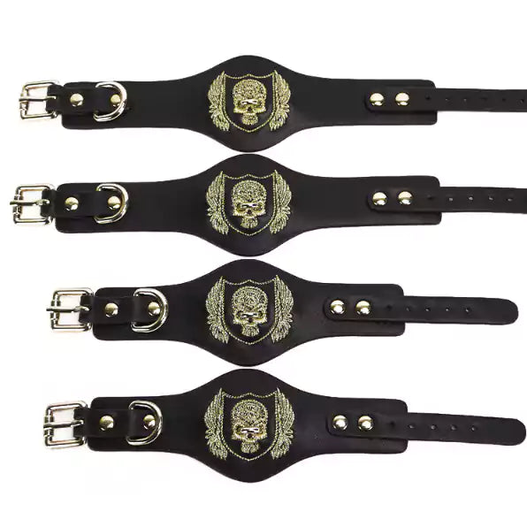 Punk Skull Decor BDSM Ankle and Wrist Cuffs