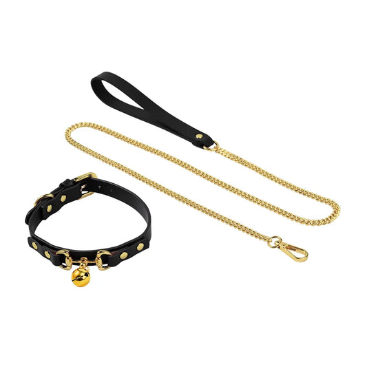 Punk Studded BDSM Collars with Bell