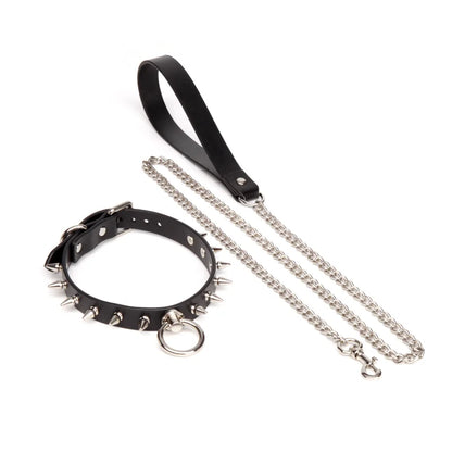 Leather Punk Studded BDSM Choker for Extreme Play