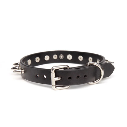 Leather Punk Studded BDSM Choker for Extreme Play