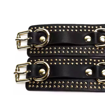 Punk Studded Decor BDSM Ankle and Wrist Cuffs