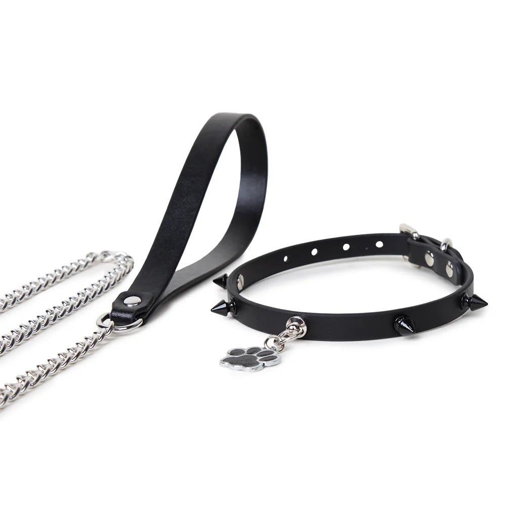 Punk Studded Leather BDSM Collars
