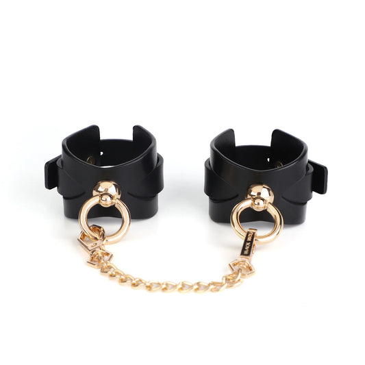 Leather Metal Buckle BDSM Ankle and Wrist Cuffs