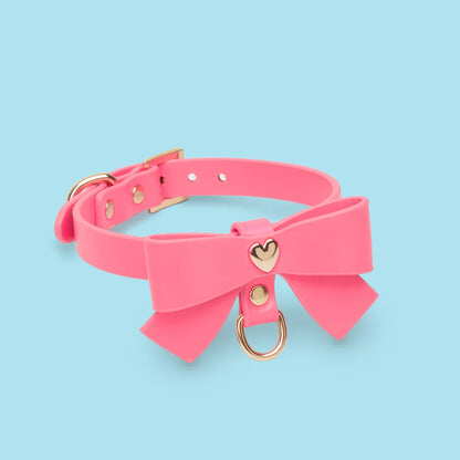 Romantic Bowtie Leather BDSM Choker