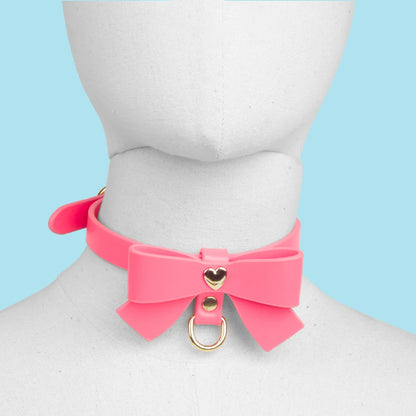 Romantic Bowtie Leather BDSM Choker