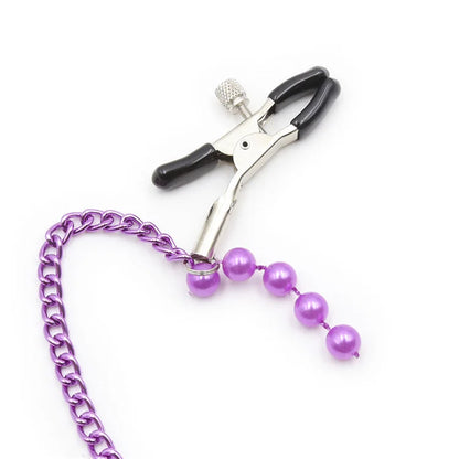 Purple Metal Nipple Clamps to Elevate Your BDSM Play