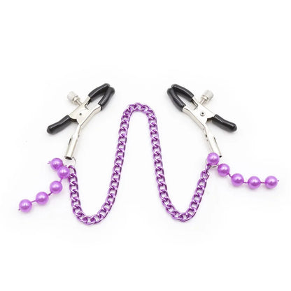 Purple Metal Nipple Clamps to Elevate Your BDSM Play