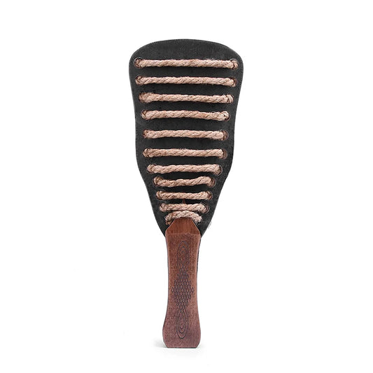 Wood Handle Spanking Paddle with Cowhide