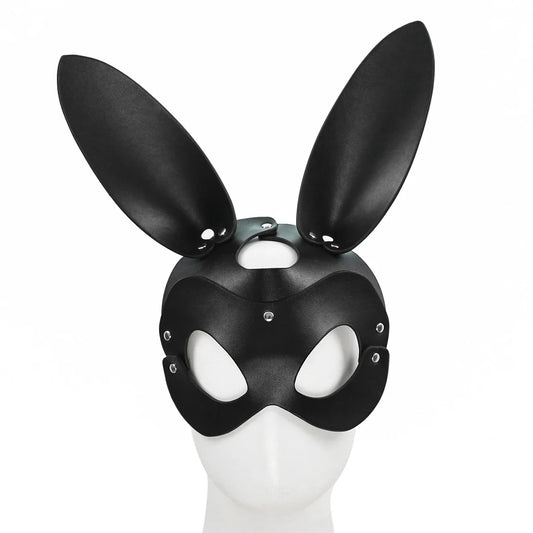 Studded Black Leather Animal Mystery BDSM MASKS