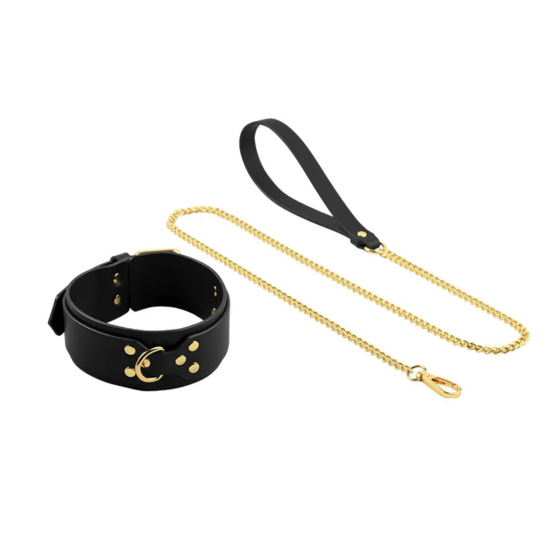 Punk Studded Leather Bondage Kit with Metal Rivet Design