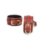 Double-Layer Leather BDSM Ankle Cuffs and Wrist Cuffs