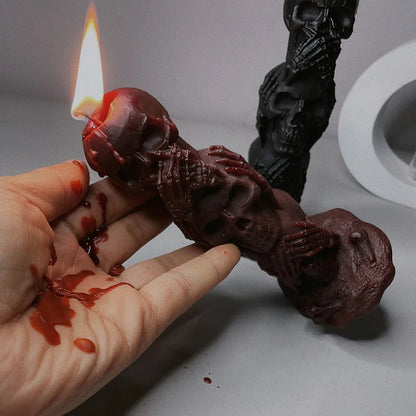 Three Skull BDSM Candle