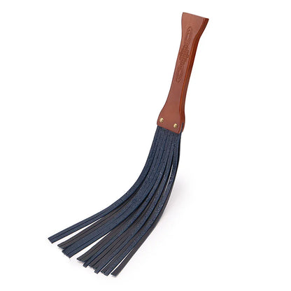 Premium Leather BDSM Flogger with Wooden Handle